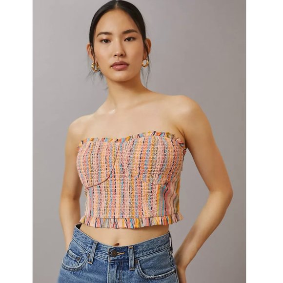 Anthropologie Tops - NWT Anthropologie Rainbow Smocked Top